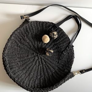 Zara Circle Raffia Bag